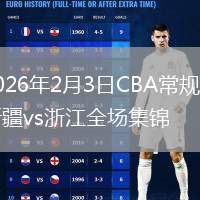 2026年2月3日CBA常规赛新疆vs浙江全场集锦